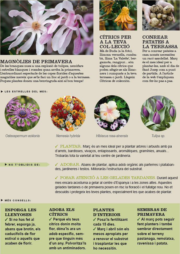 Agenda del jardí de Març