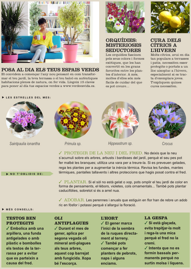 Agenda de l’Hort i el Jardí de Gener.