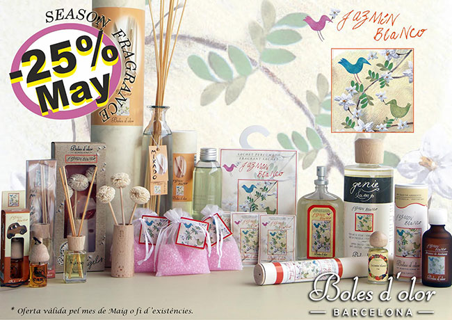 Jazmín Blanco: aroma del mes de Boles d’Olor amb 25% de descompte.