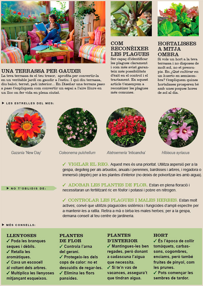 Agenda de l´Hort i Jardí de Juliol