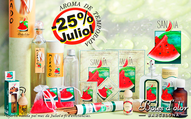 Sandia: aroma del mes de Boles d’Olor amb 25% de descompte.