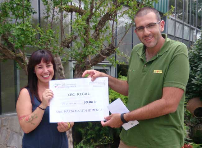 Resultat del sorteig de juny d’un xec regal valorat en 60€.