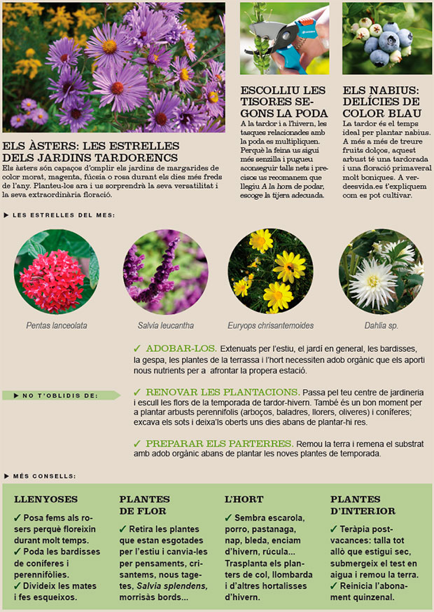 Agenda de l´Hort i Jardí de Setembre