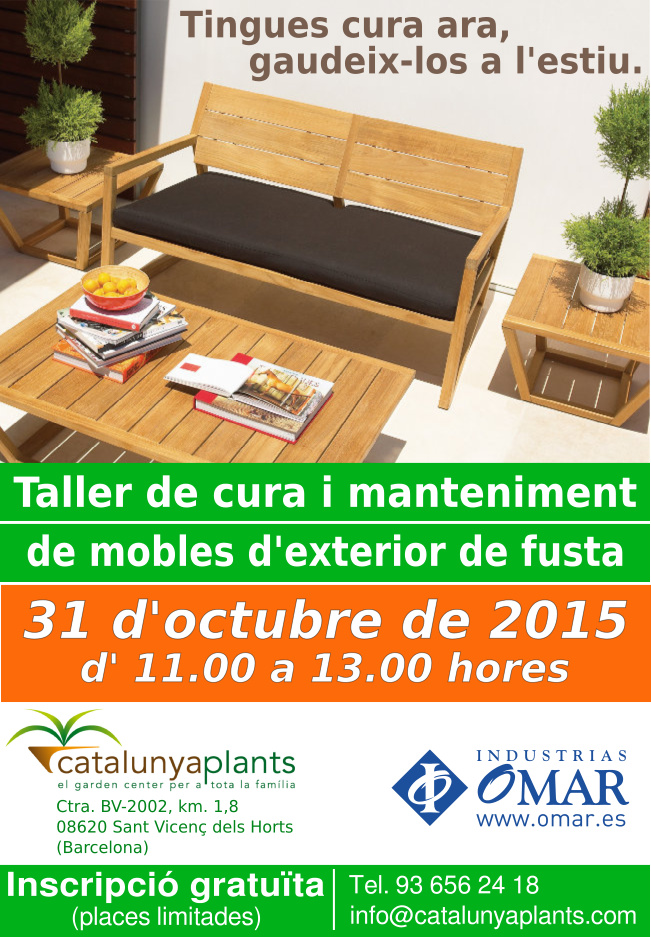 Taller per aprendre cures i manteniment de mobles d’exterior de fusta.