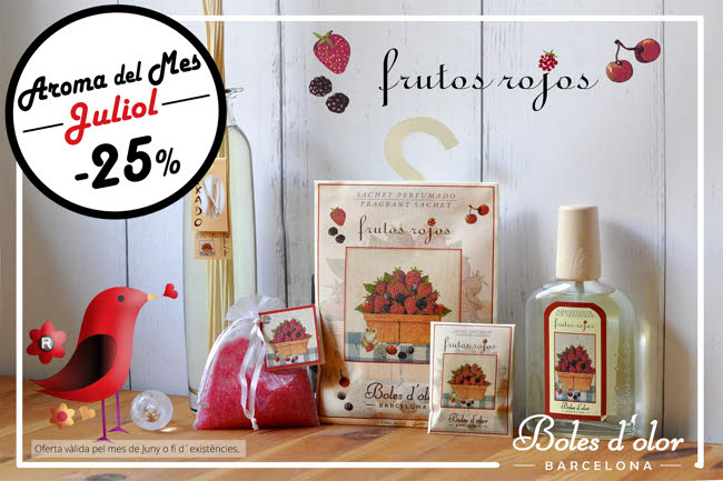 «Frutos rojos”: aroma del mes de Boles d´Olor amb un 25% de descompte.