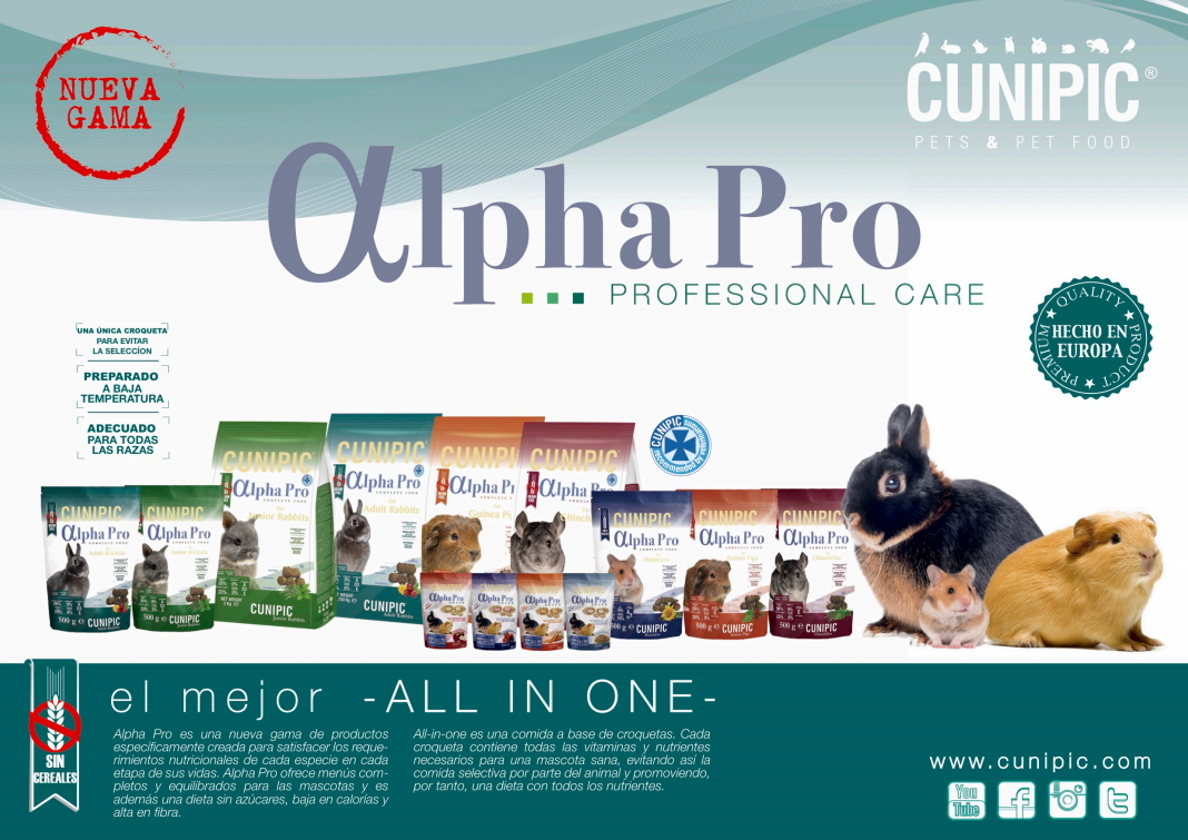 Alpha pro: primera dieta all-in-one de Cunipic.