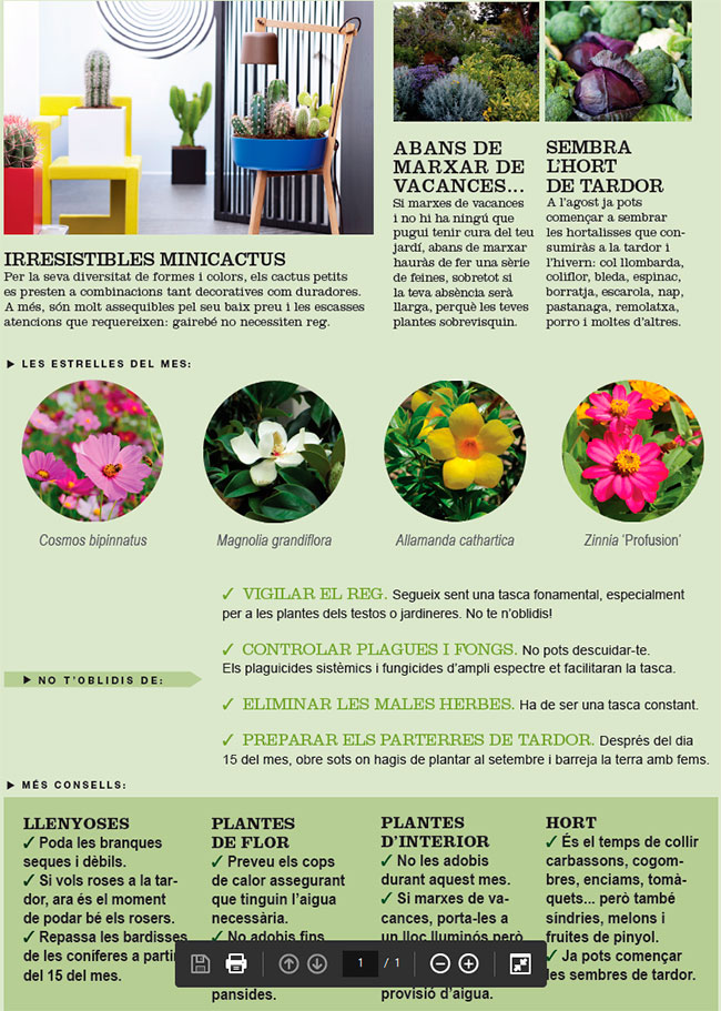 Agenda de l´Hort i Jardí d´Agost