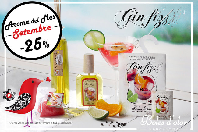 «Gin Fizz”: aroma del mes de Boles d´Olor amb un 25% de descompte.