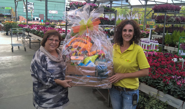 Resultat del sorteig d´un lot de productes valorat en 80 €.
