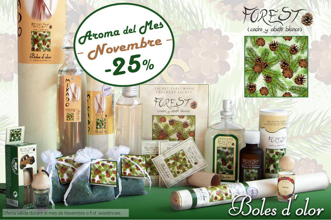 «Forest”: aroma del mes de Boles d´Olor amb un 25% de descompte.