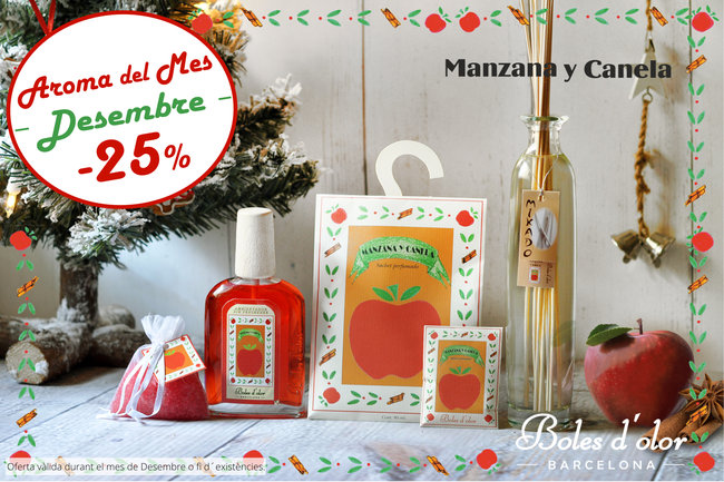 «Manzana y Canela”: aroma del mes de Boles d´Olor amb un 25% de descompte.