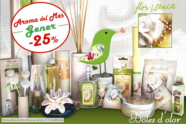 «Flor Blanca”: aroma del mes de Boles d´Olor amb un 25% de descompte.