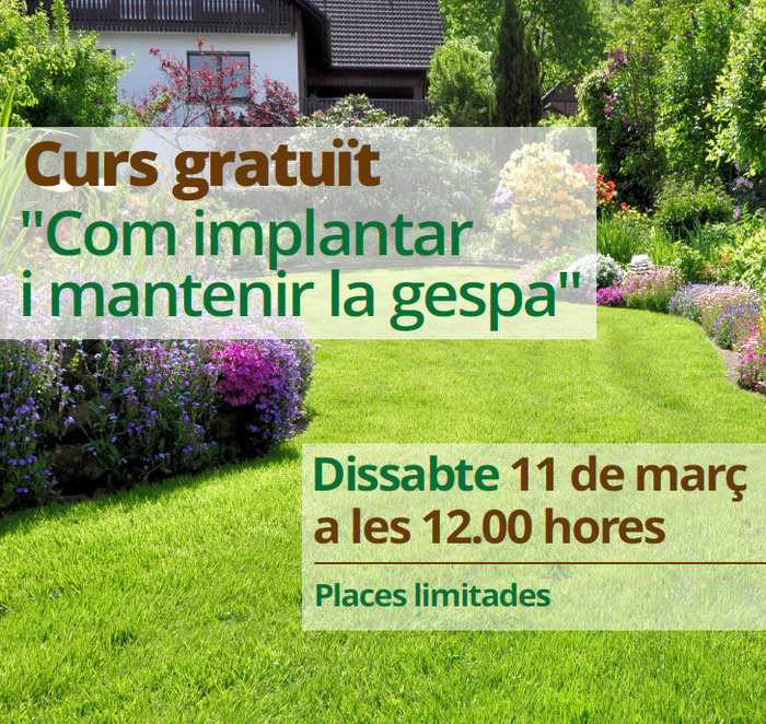Curs: «Com implantar i mantenir la gespa». Apunta´t