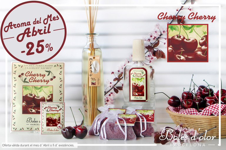 «Cherry Cherry”: aroma del mes de Boles d´Olor amb un 25% de descompte.
