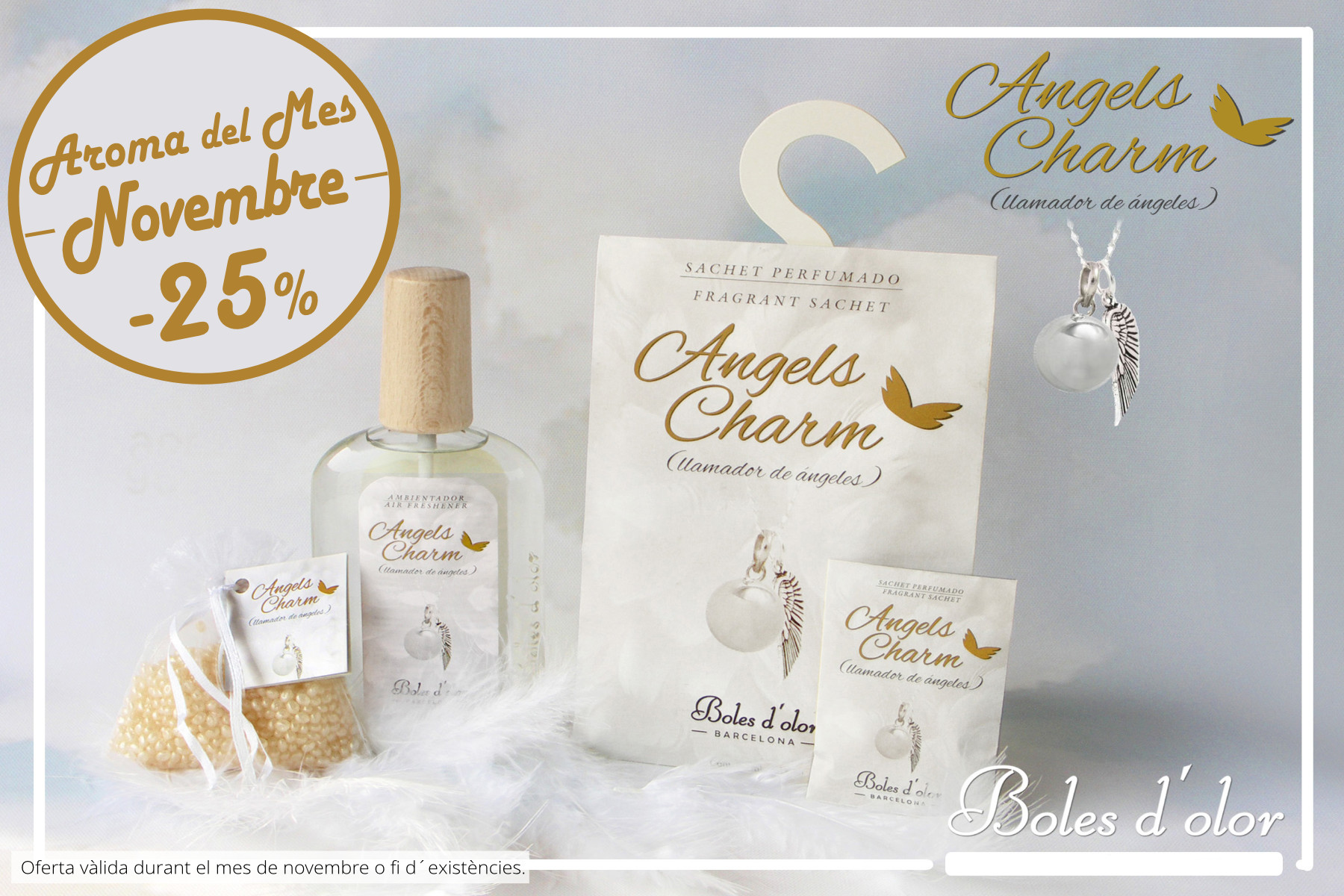 «Angels Charm”: aroma del mes de Boles d´Olor amb un 25% de descompte.