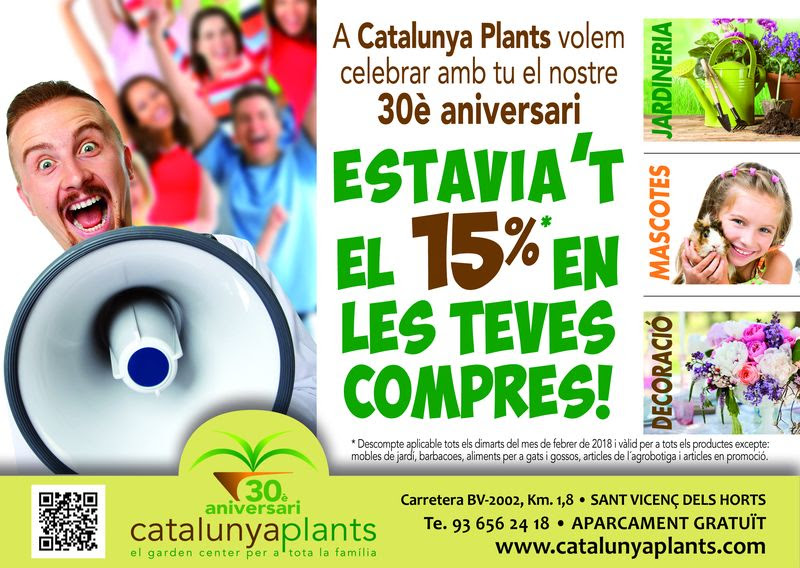 Celebrem el nostre 30è aniversari amb tu