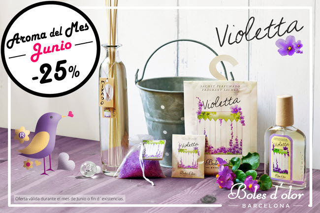 Violetta: aroma del mes de Boles d’Olor con 25% de descuento.